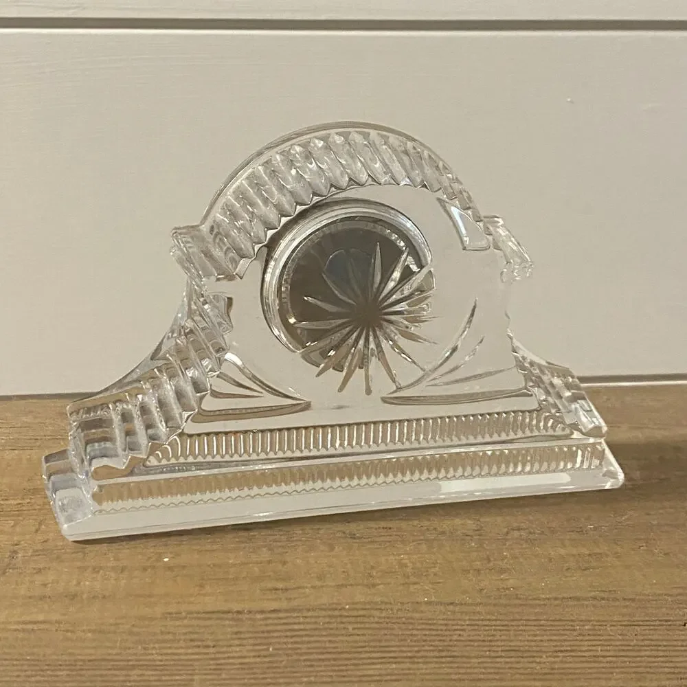 Vintage Waterford Devenish Small Crystal Clock Mantel Piece Decor